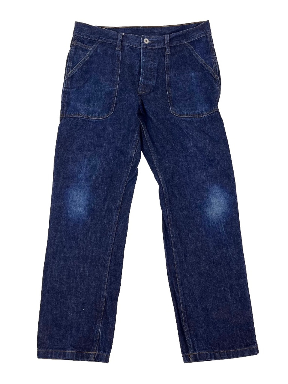 Wallace Barnes Jeans Carpenter Button Fly Workwear Blue Denim J Crew